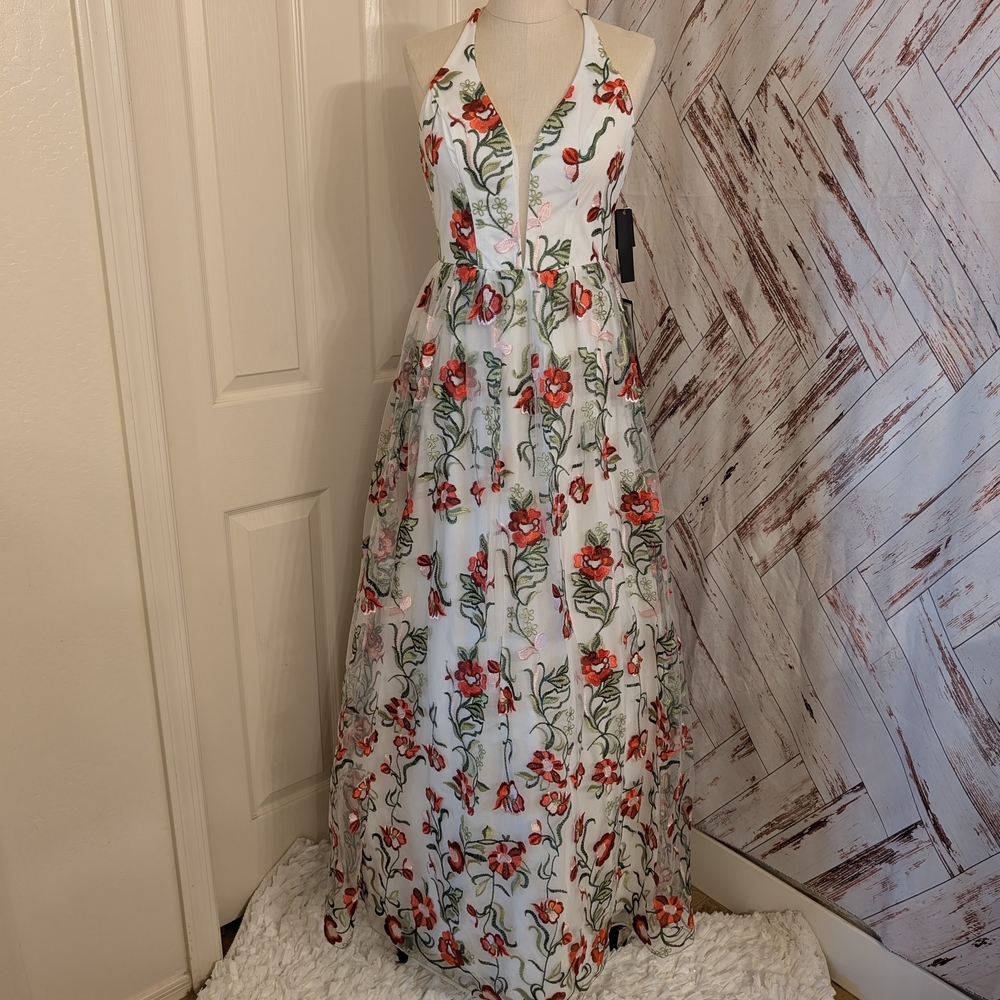 Floral Halter Maxi Dress
